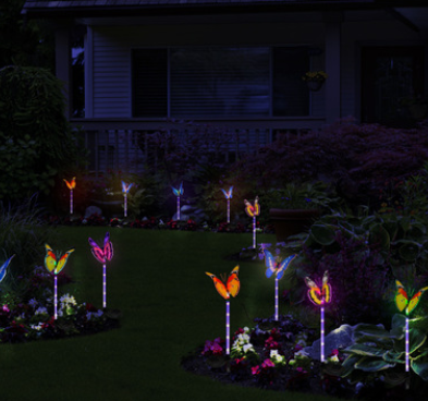 Solar Butterfly 7 Color Cycle LED