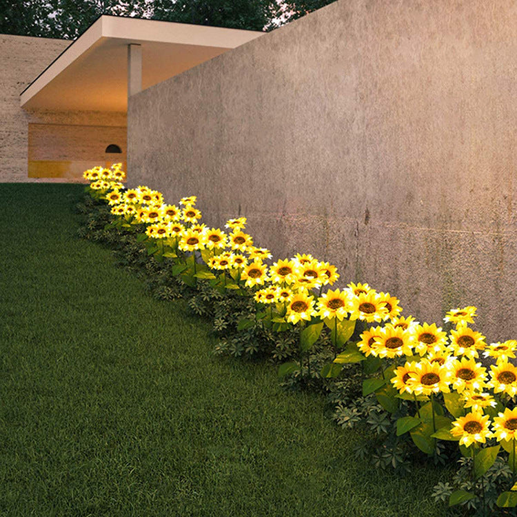 Solar Sunflower Lamps (Set of 4)