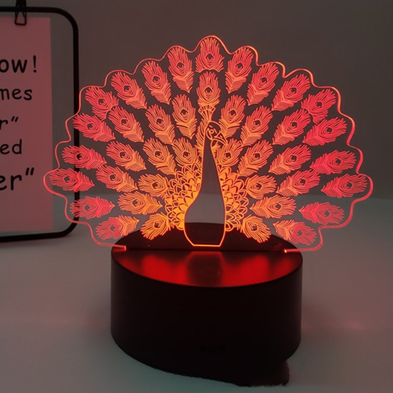 Peacock 3D LED Light