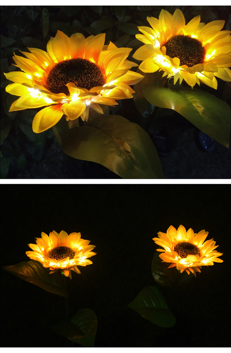 Solar Sunflower Lamps (Set of 4)