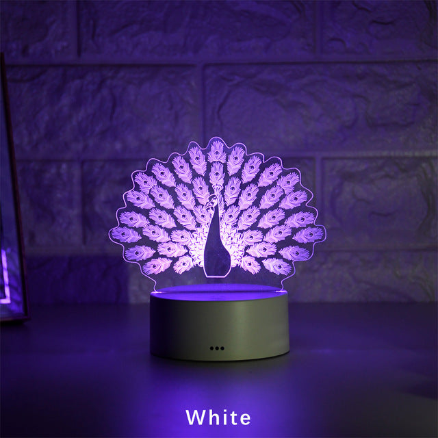 Peacock 3D LED Light