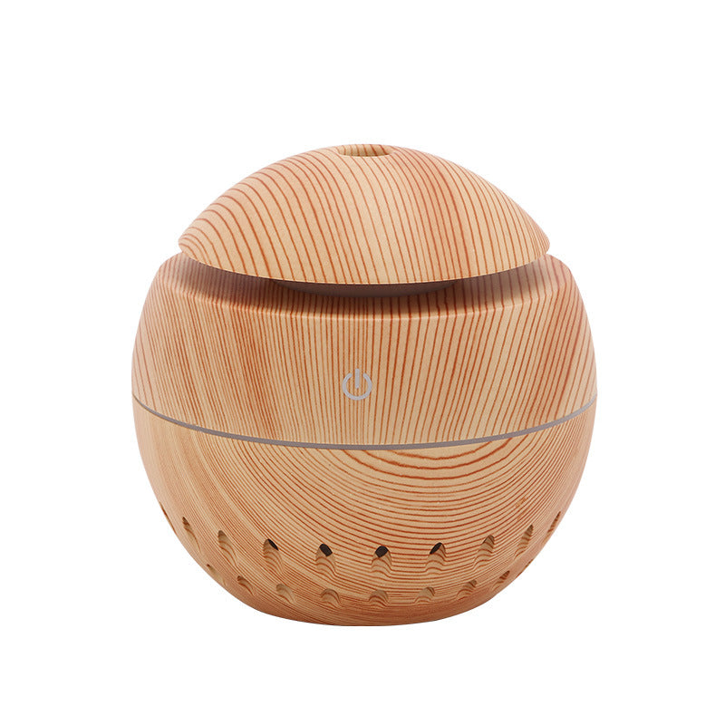 Khaki Wood Grain Humidifier with Night Light USB