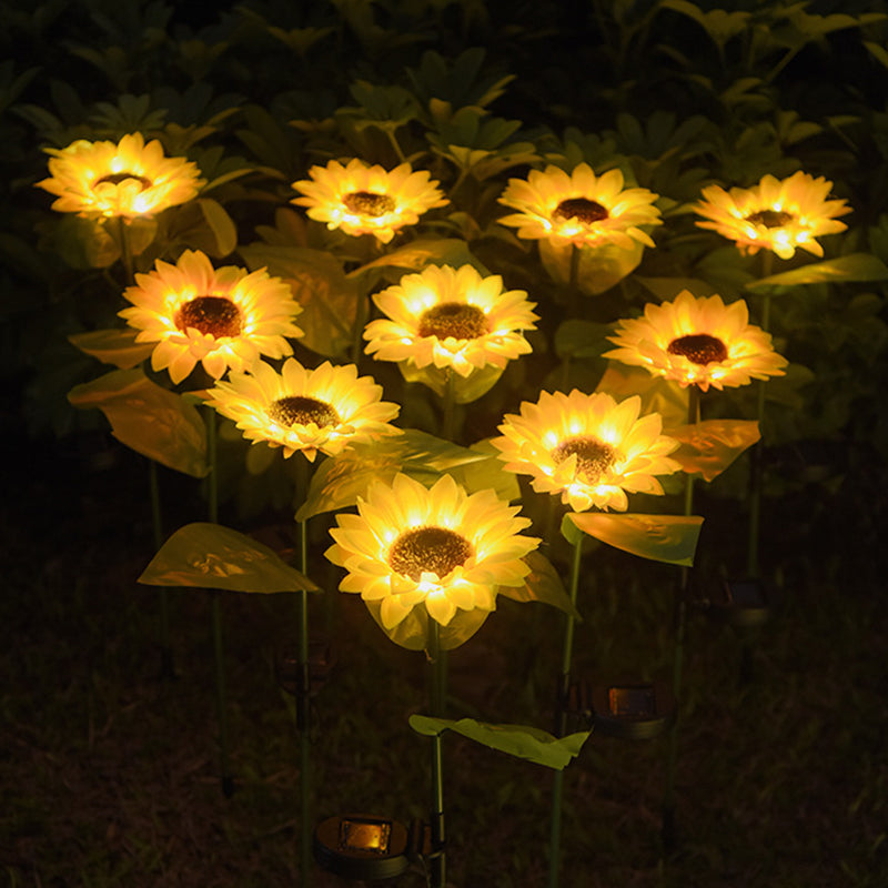 Solar Sunflower Lamps (Set of 4)