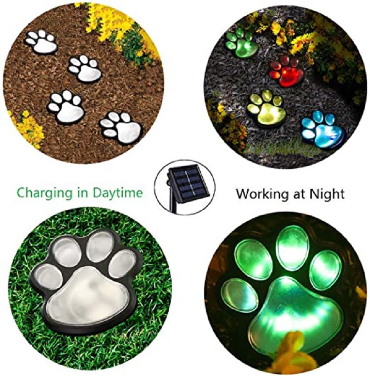 Solar Paw Print LED (Set of 4)