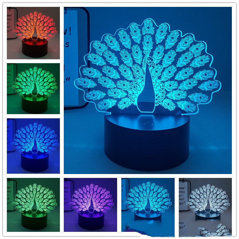 Peacock 3D LED Light