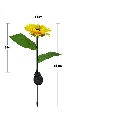 Solar Sunflower Lamps (Set of 4)