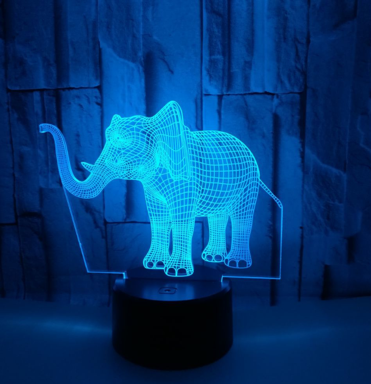 Elephant LED 3D light