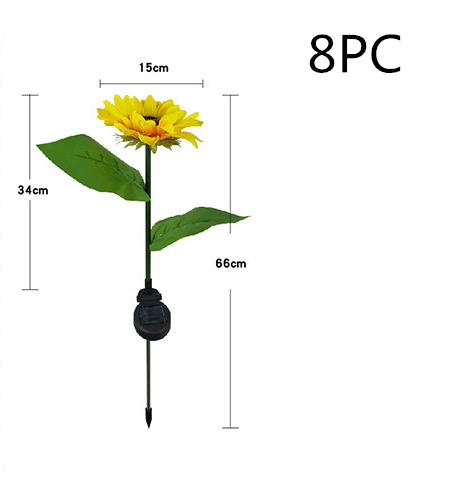 Solar Sunflower Lamps (Set of 4)