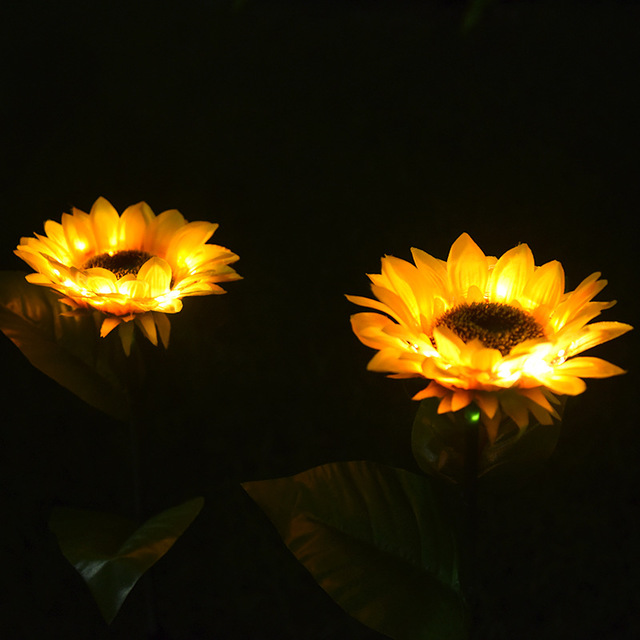 Solar Sunflower Lamps (Set of 4)