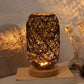 Solid Wood Twine Takraw Table Lamp