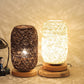 Solid Wood Twine Takraw Table Lamp