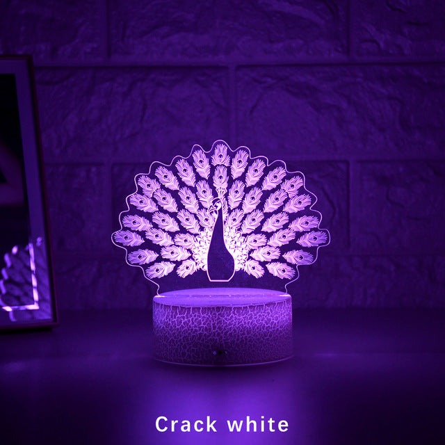 Peacock 3D LED Light