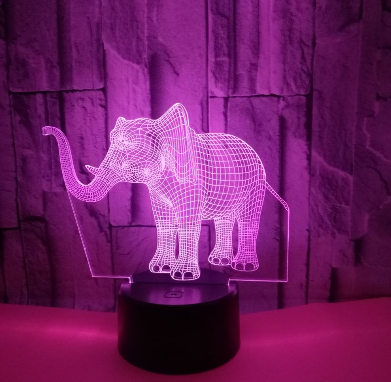 Elephant LED 3D light