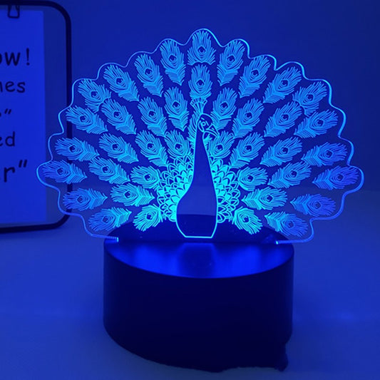 Peacock 3D LED Light