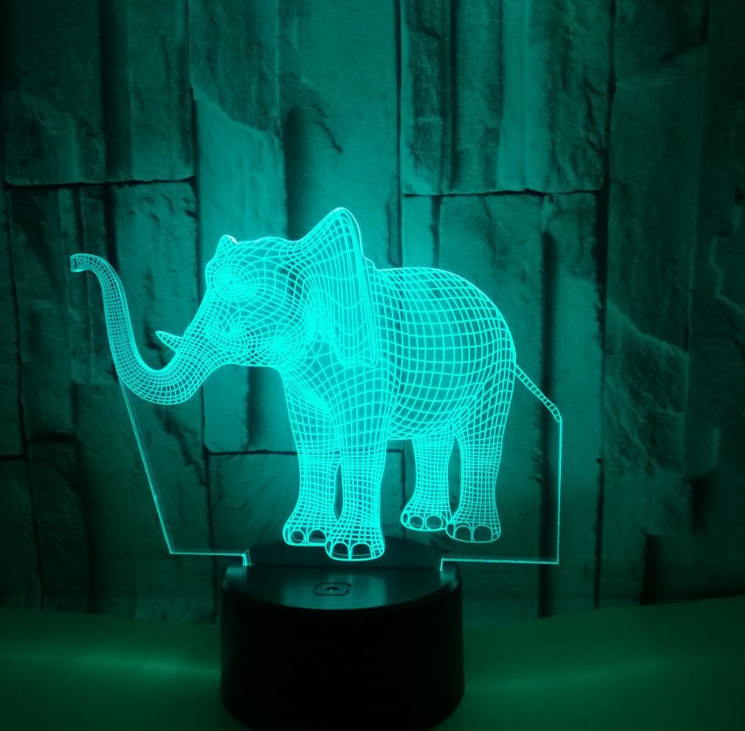 Elephant LED 3D light