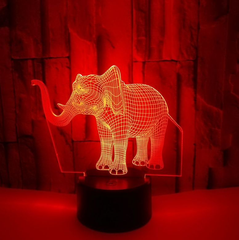 Elephant LED 3D light