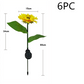 Solar Sunflower Lamps (Set of 4)