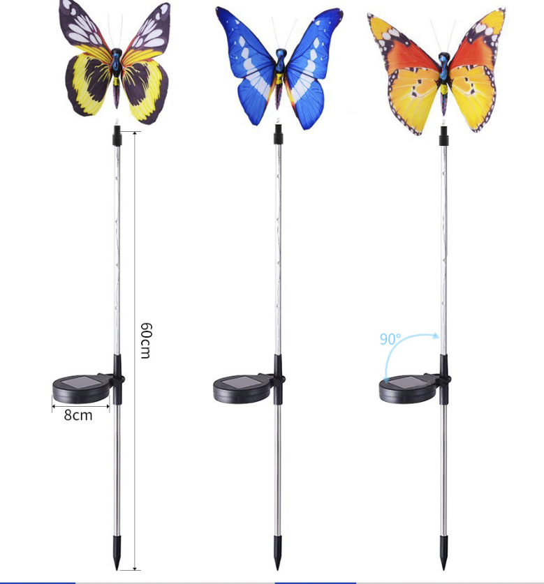 Solar Butterfly 7 Color Cycle LED