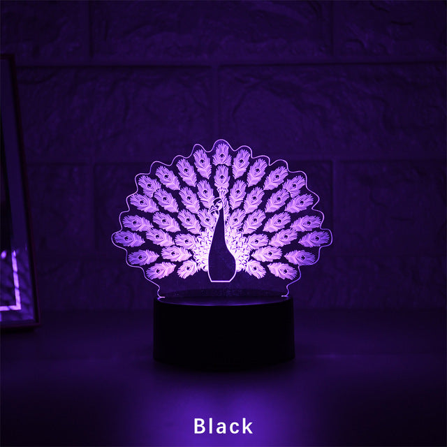 Peacock 3D LED Light