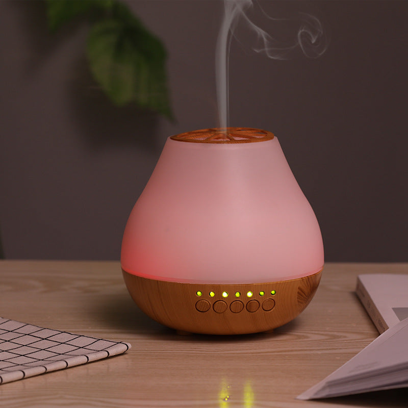 Light Wood Grain Ultrasonic Bluetooth 7 Color Air Diffuser