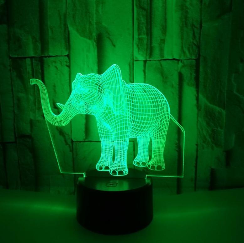 Elephant LED 3D light