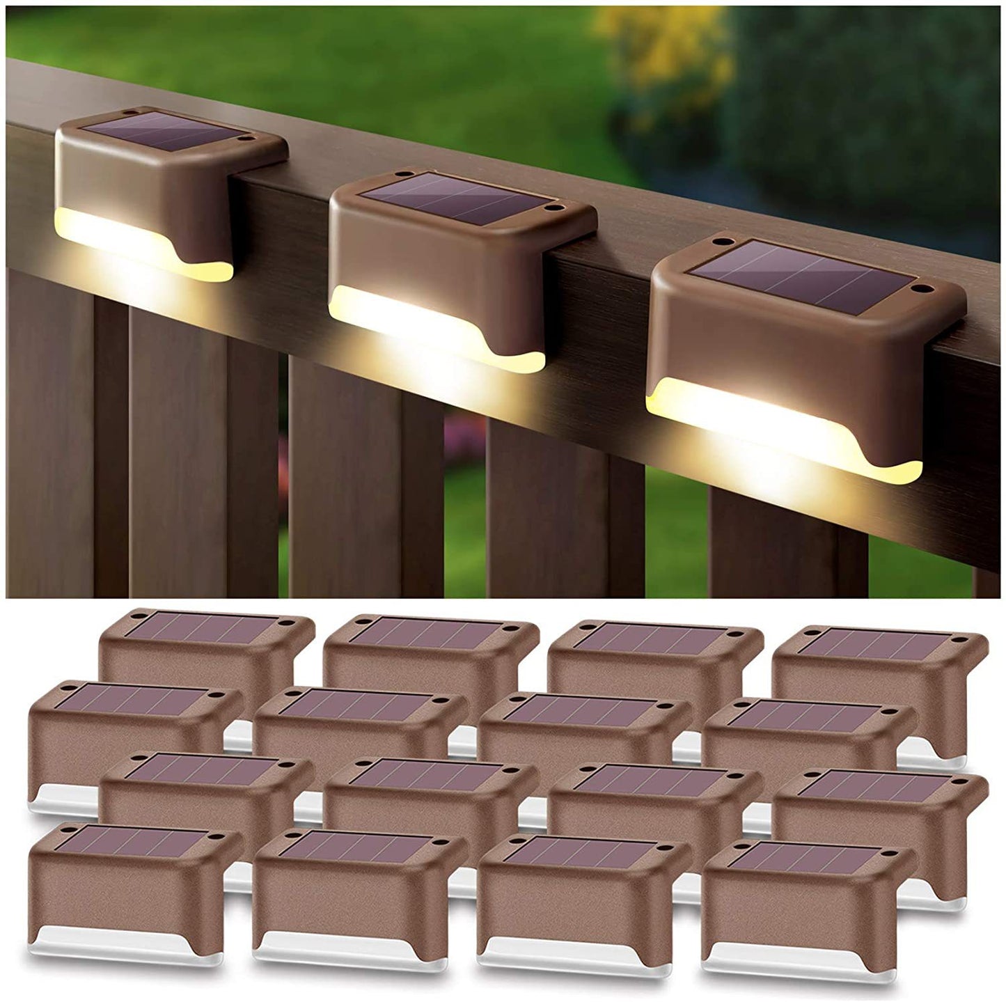 Solar Step and Balcony Light 4 Pack