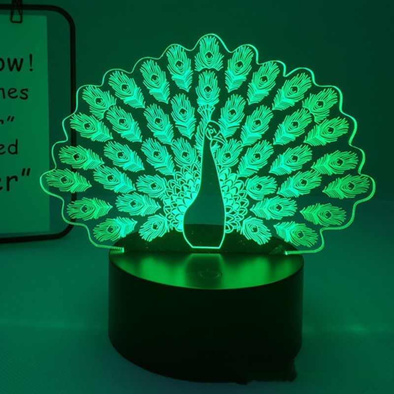 Peacock 3D LED Light