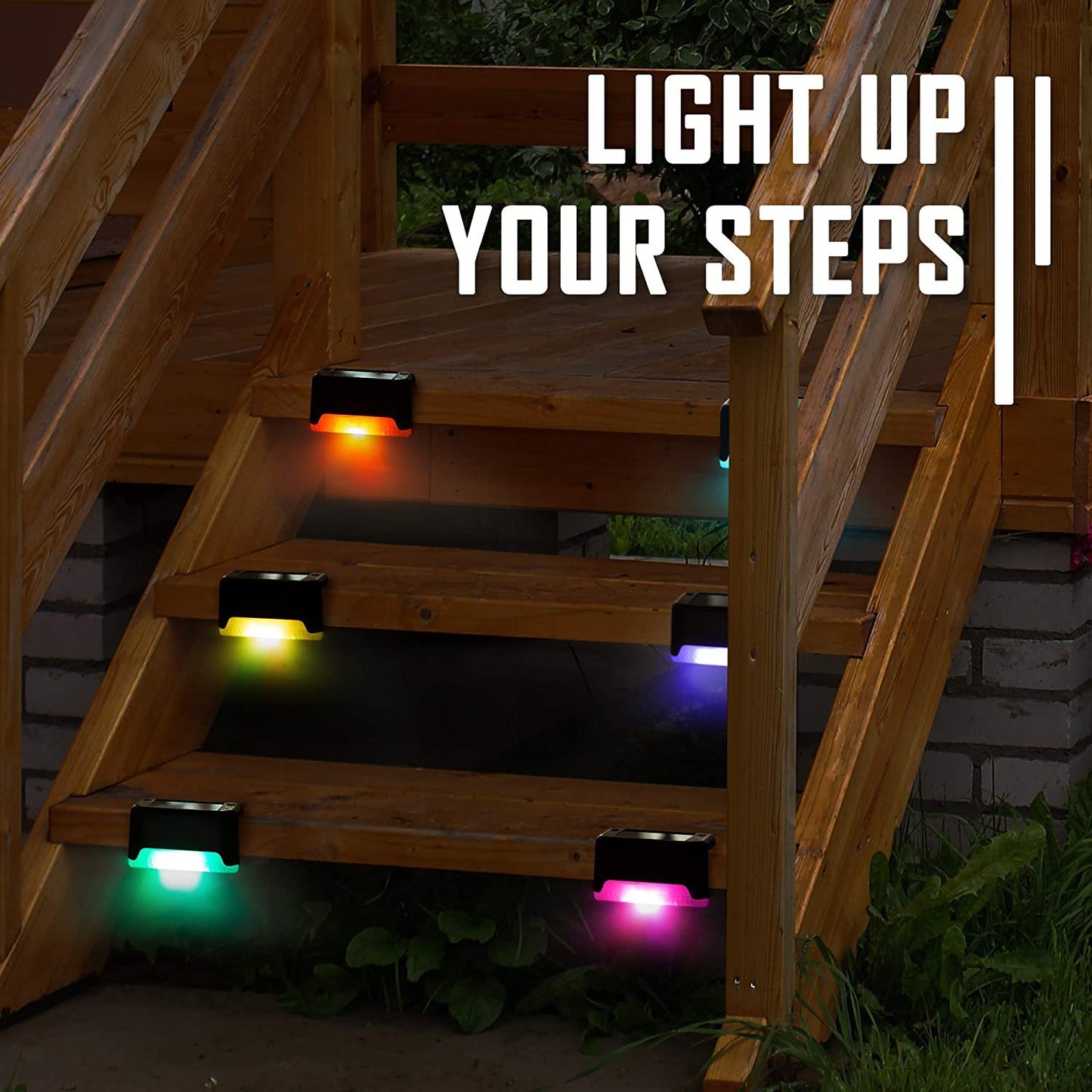 Solar Step and Balcony Light 4 Pack