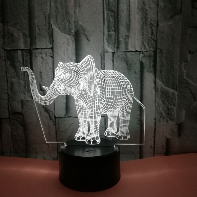 Elephant LED 3D light