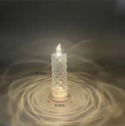 Crystal Rose Refraction Large LED Candle Light