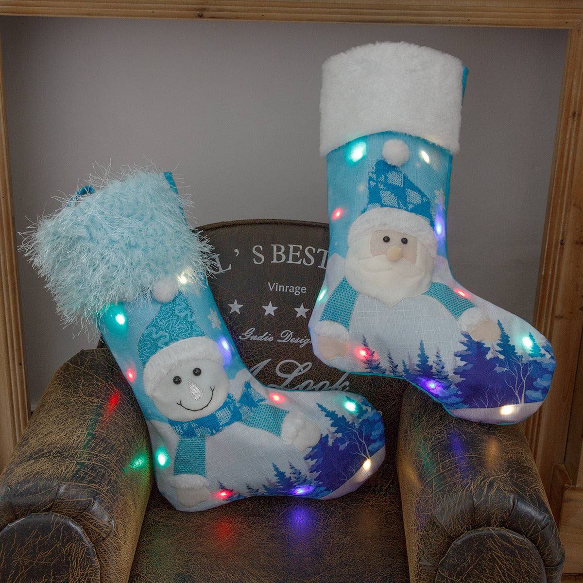 Plush Luminous Christmas Socks