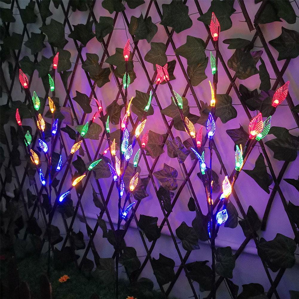 Solar Colorful Leaf Lawn LED Lights