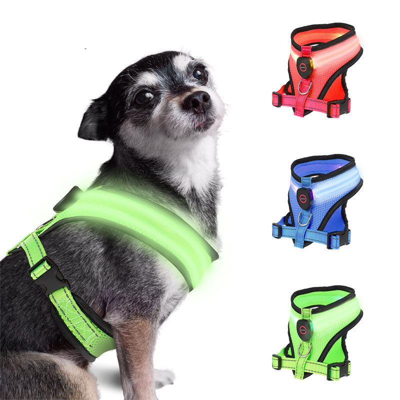 LED Rechargeable Pet Dog Harness