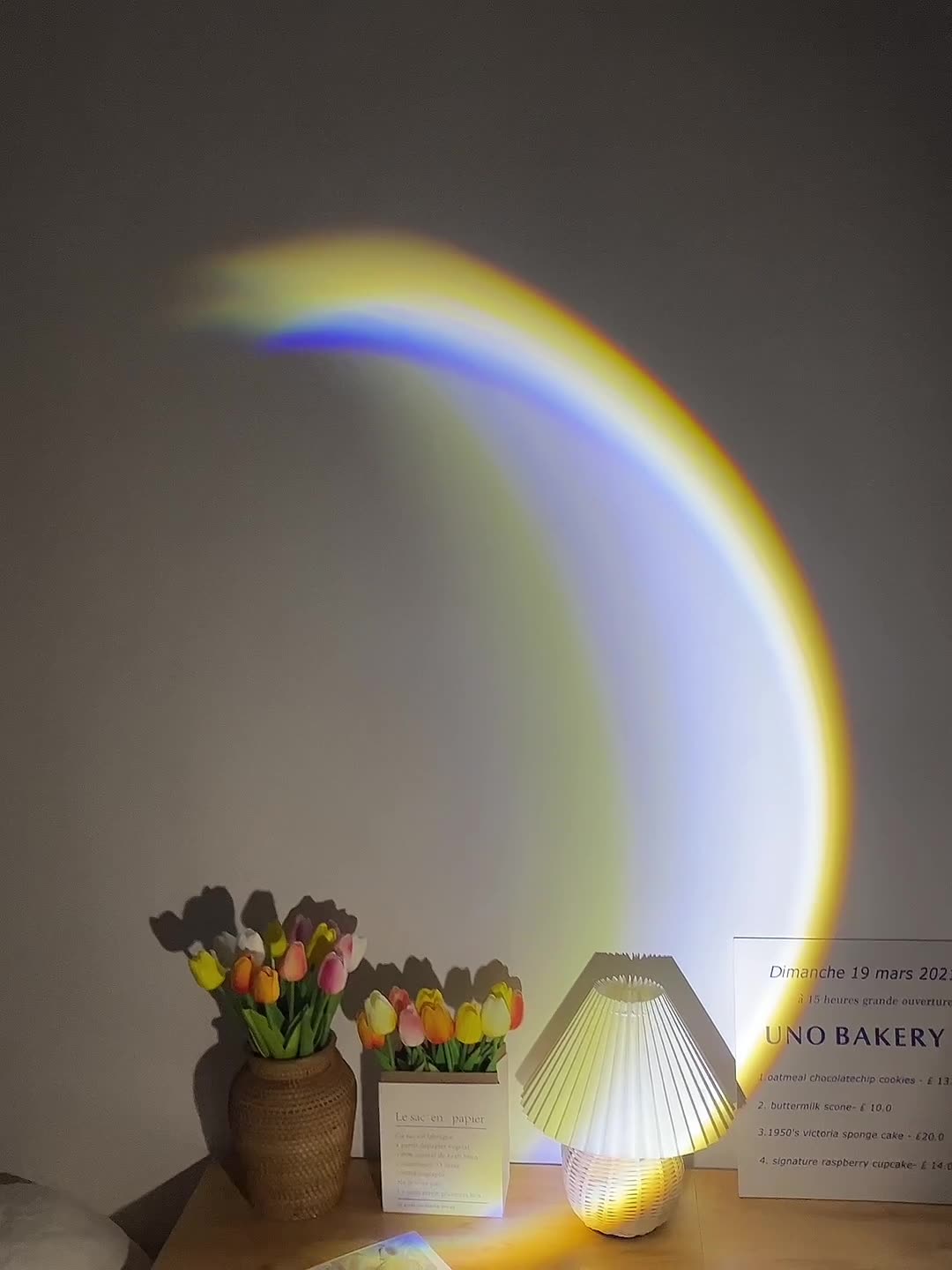 Crescent Moon LED Projection Light