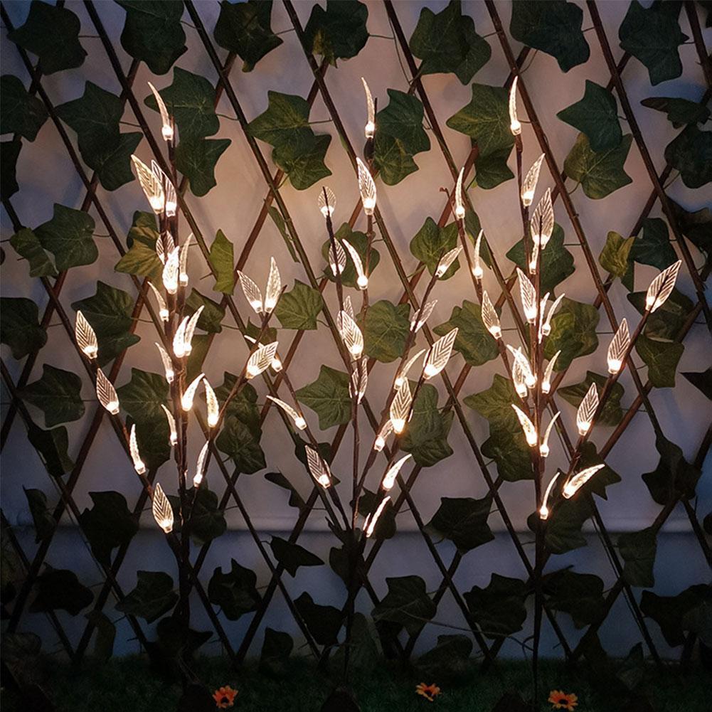 Solar White Leaf Lawn LED Lights